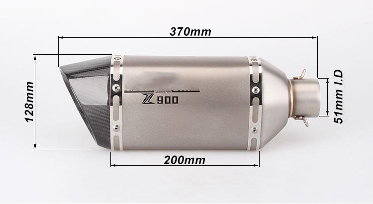 Изображение товара: Модифицированная мотоциклетная выхлопная труба, глушитель, большая Шестигранная выхлопная труба и средняя Соединительная труба для Z900-лет