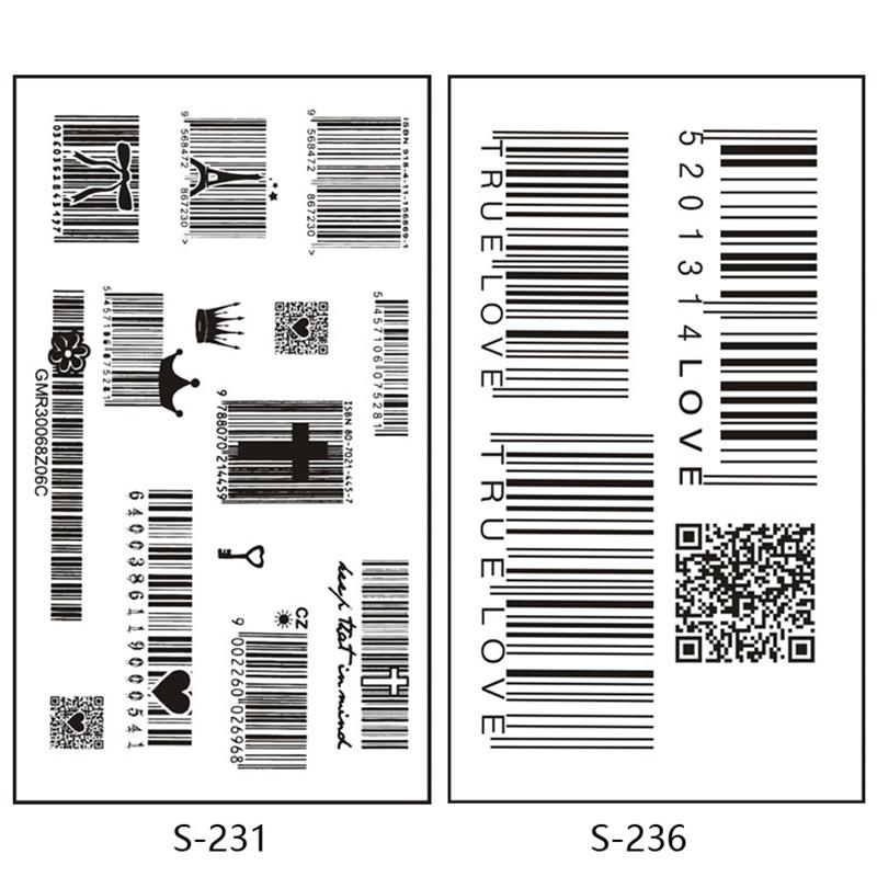 Изображение товара: Тату-наклейка водостойкая для боди-арта, сексуальные водостойкие Временные татуировки для мужчин и женщин, индивидуальный 3d-дизайн штрих-кода