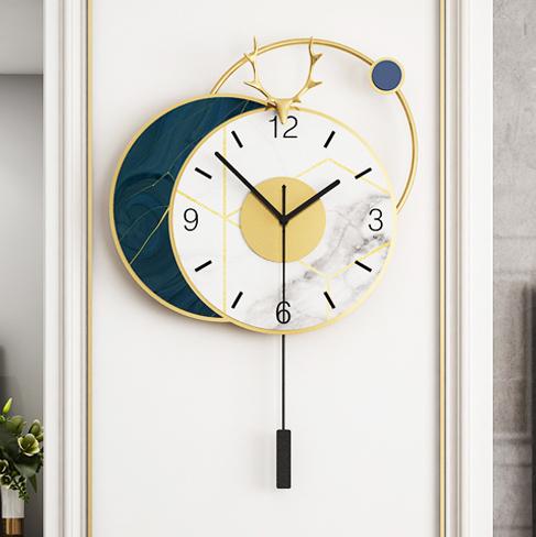 Изображение товара: Большие настенные часы для гостиной простые креативные современные дизайнерские настенные часы Роскошные маятниковые часы Orologio Da Parete настенные часы BA60WC