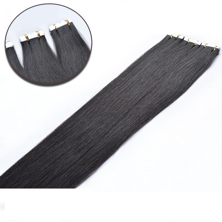 Изображение товара: Волосы для наращивания, длинные прямые, черные, горячая Распродажа дюйма, 45-80 см, 1 шт.