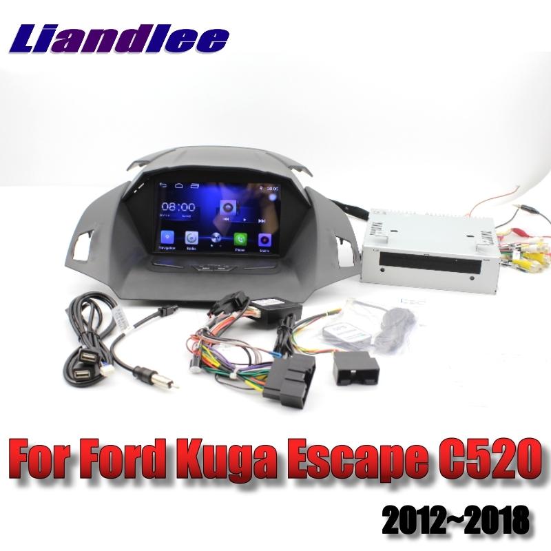 Изображение товара: Автомобильный мультимедийный телевизор, DVD, GPS, аудио, Hi-Fi, радио, стерео, навигация, навигация, для Ford Kuga Escape C520 2012 ~ 2019 LiisLee