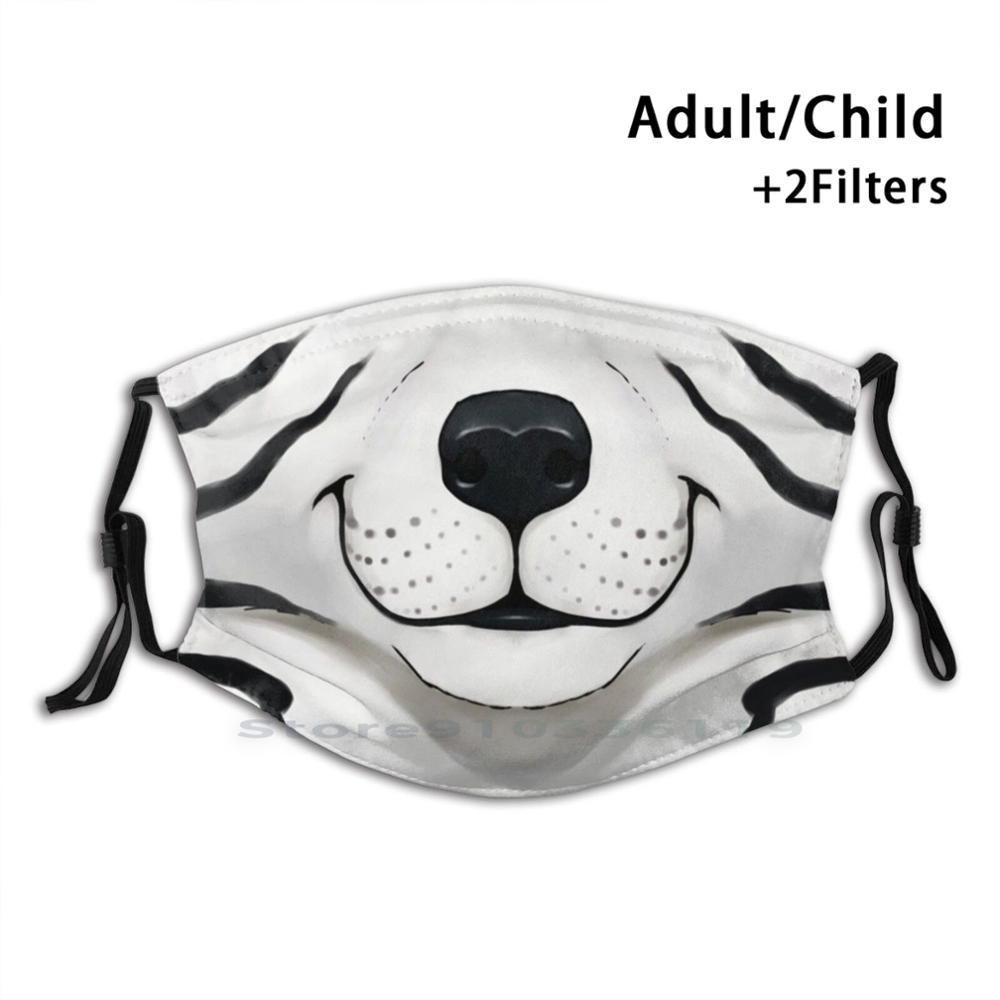 Изображение товара: Emotive-Волк тигровый рот для взрослых детей моющаяся смешная маска для лица с фильтром тигровый Волк дикие животные