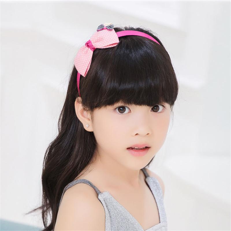 Изображение товара: Fashion Children Plastic Headband Cute Big Bows Flower Spot Hairband Girls Lovely Hair Band Headwear Kids Hair Accessories