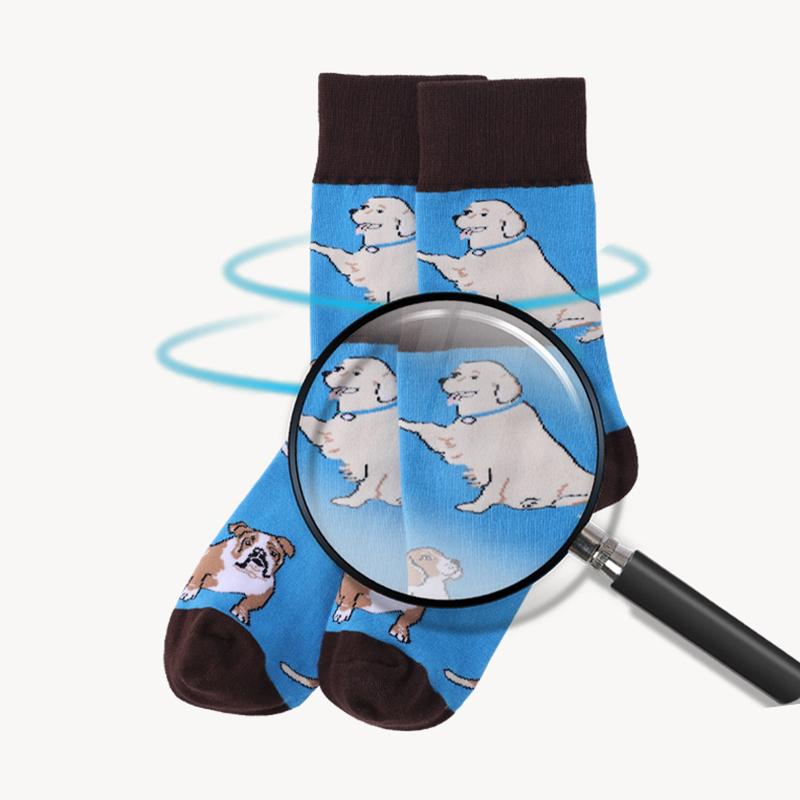 Изображение товара: [Cospacool] женские забавные носки в Корейском стиле; Милые хлопковые носки с рисунком собаки; Жаккардовые носки в стиле Харадзюку; Skarpetki Calcetines Mujer