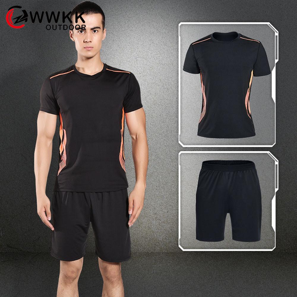 Изображение товара: WWKK мужской спортивный комплект, компрессионные штаны + футболки/жилет, облегающая кожа, одежда для тренировок, для занятий спортом, йогой, горячим профессиональным бегом, фитнесом