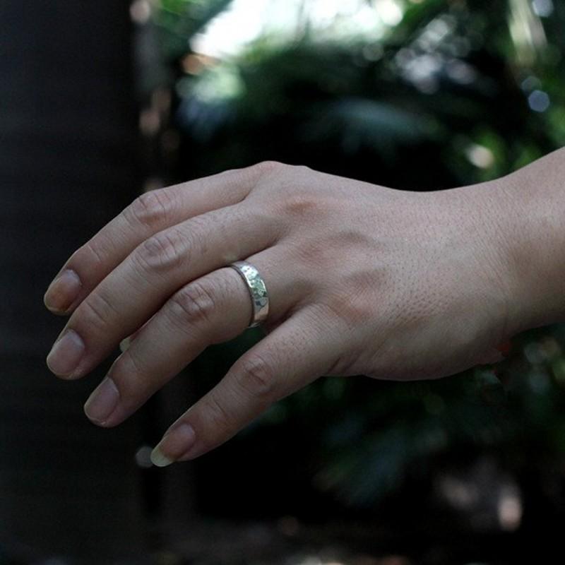 Изображение товара: Мужское кольцо BOCAI из чистого серебра s925 пробы с ручной обработкой, ювелирное изделие из стерлингового серебра 925 пробы, парные кольца для мужчин и женщин, персонализированное ювелирное изделие