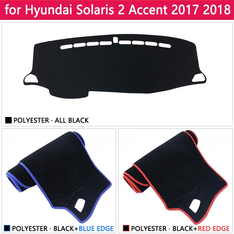 Изображение товара: Для Hyundai Solaris 2 Accent 2017 2018 HC Противоскользящий коврик для приборной панели коврик для защиты от солнца Dashmat защитный ковер аксессуары накидка