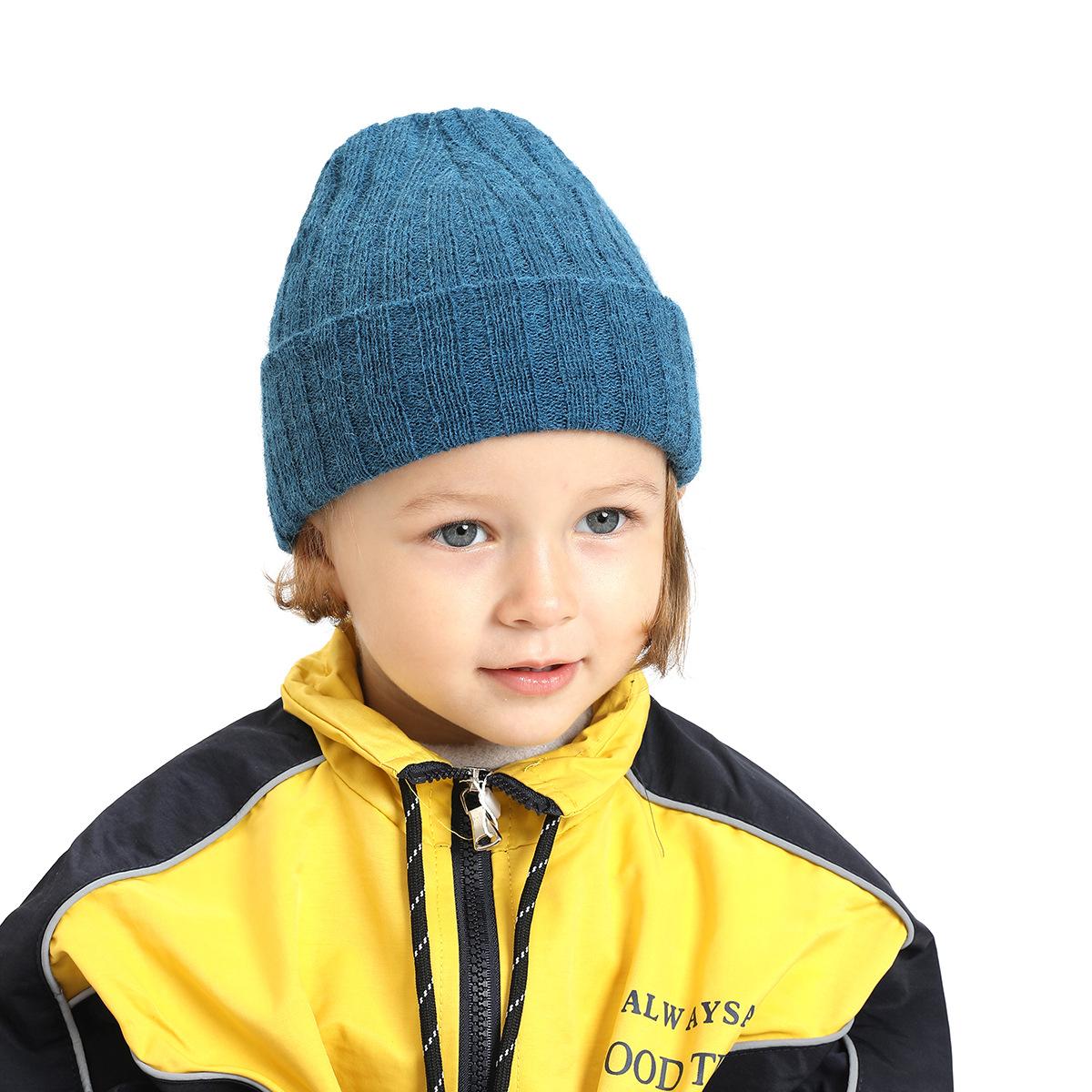 Изображение товара: Новинка 2020 года; Детские шапки; Хлопковый кашемировый пуловер для мальчиков и девочек; Шерстяная теплая шапка; Детская вязаная шапка; Сезон осень-зима