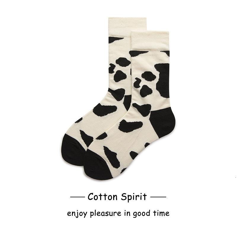 Изображение товара: Носки женские зимние из хлопка, с принтом коровы