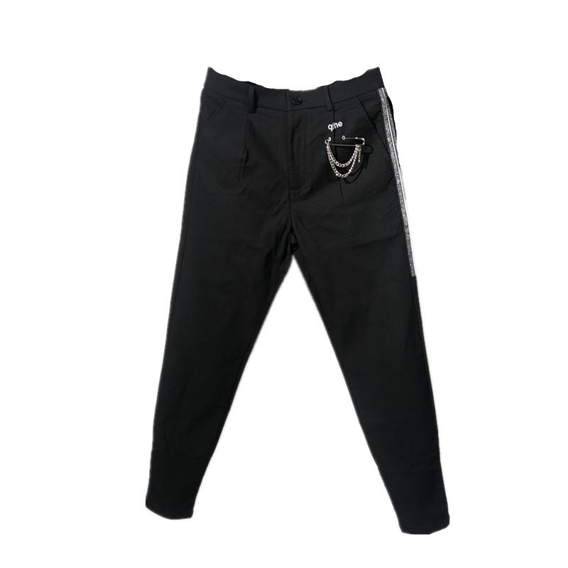 Изображение товара: Мужские повседневные брюки-карандаш Owen Seak, брюки-карандаш в стиле хип-хоп длиной до щиколотки, мужские спортивные штаны, осенние черные брюки