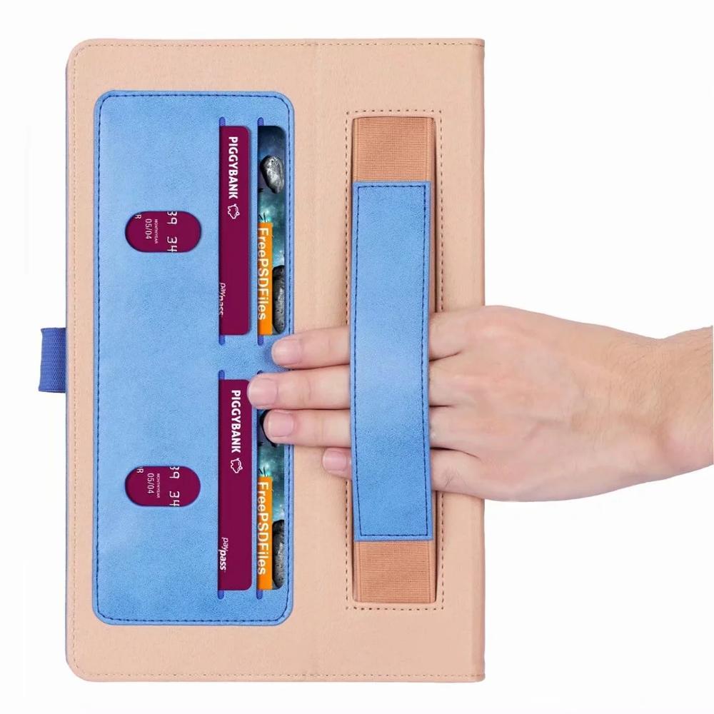 Изображение товара: Кожаный чехол с автоматическим сном для iPad 10,2 2020, защитный чехол для планшета с ремешком на руку для iPad 8-го поколения, Магнитный чехол-подставка
