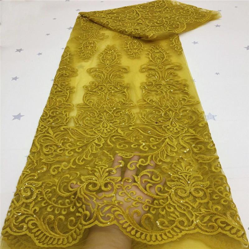 Изображение товара: Персик новейший 3D цветок африканская сетчатая кружевная ткань с блестками Классическая нигерийская французская сетчатая кружевная ткань для свадебного шитья