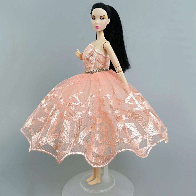 Изображение товара: Высококачественное балетное платье-пачка для кукол Барби, одежда 1/6, аксессуары для кукол стразы, трехслойная юбка, бальное платье, игрушка