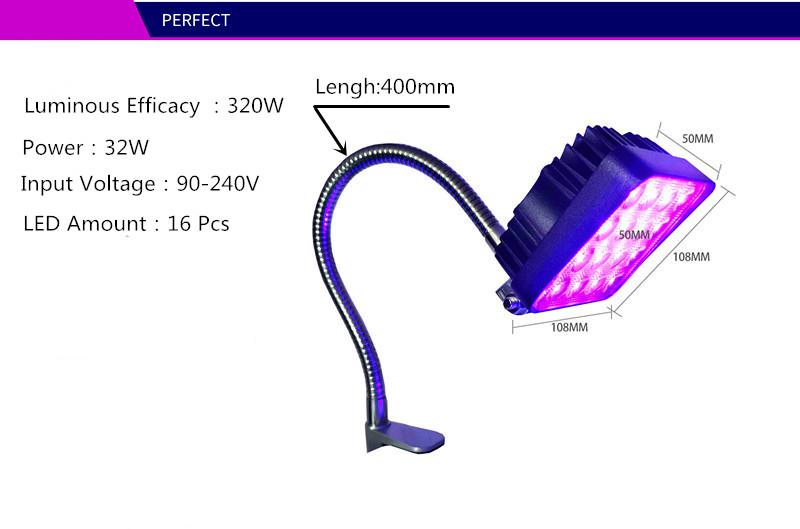 Изображение товара: УФ-лампа для отверждения длины волны 320 Вт, водоохладитель UF, светодиодные настольные лампы с клеевыми зажимами, зеленые, фиолетовые лампы для гель-лака