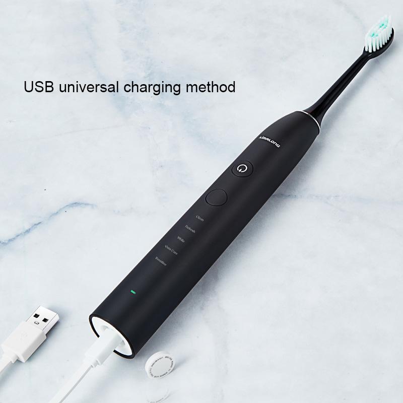 Изображение товара: Электрическая зубная щетка XiMALONG ZR505, звуковая автоматическая зубная щетка для гигиены полости рта, зарядка от USB, водонепроницаемая, для путешествий, подарок для здоровья