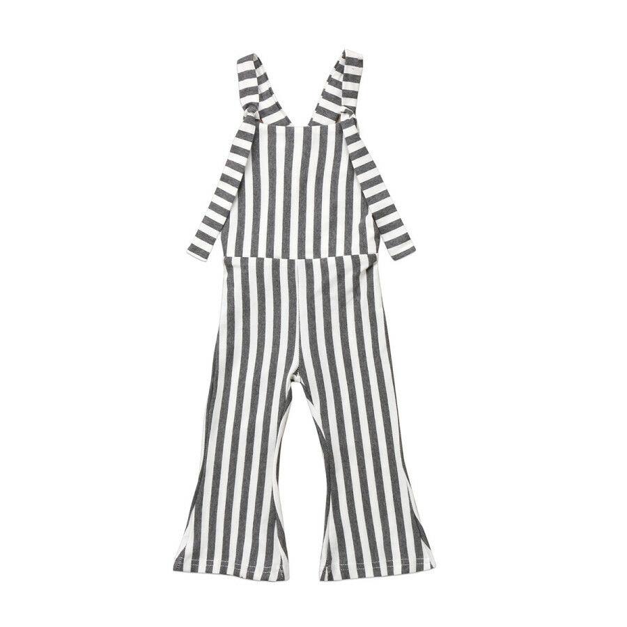 Изображение товара: Модный комбинезон для маленьких девочек с полосками, роговыми лямками, штаны, комбинезон, детский комбинезон, комбинезон, наряды для девочек