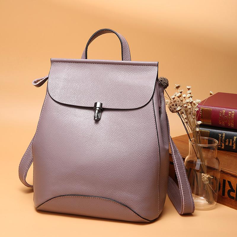 Изображение товара: Zency 2022 Новый модный тренд женский рюкзак из мягкой натуральной кожи рюкзак Большая вместительная сумка на плечо для девушек обратно в школу сумка