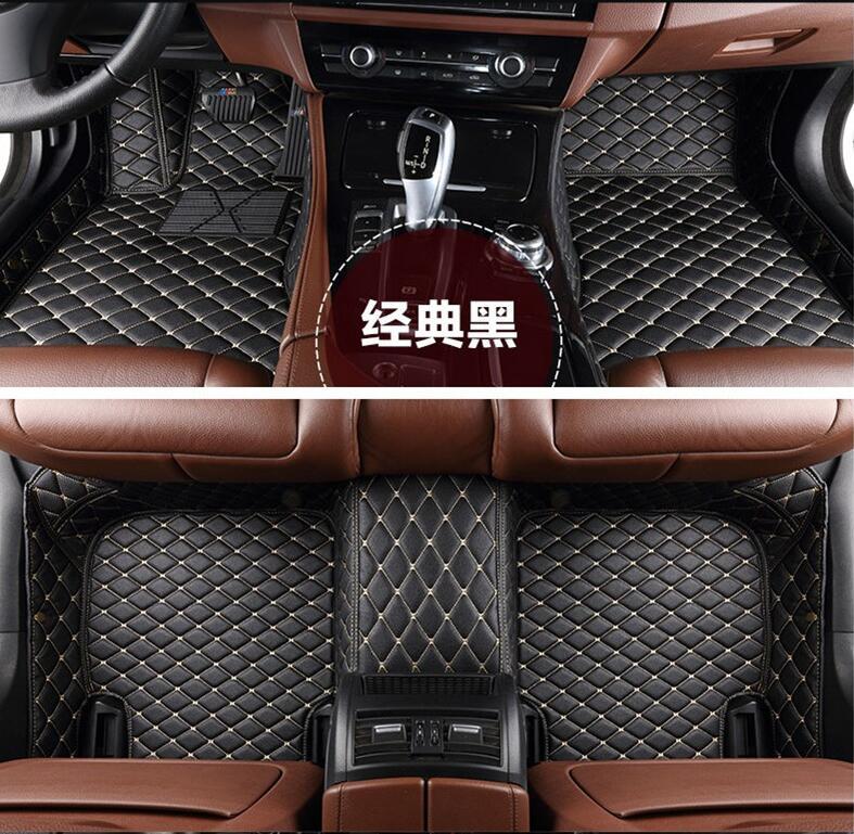 Изображение товара: Для Hyundai TUCSON 2015 2016 2017 2018 коврики для автомобиля коврики для ног автомобильные коврики для шагов новые кожаные коврики с вышивкой