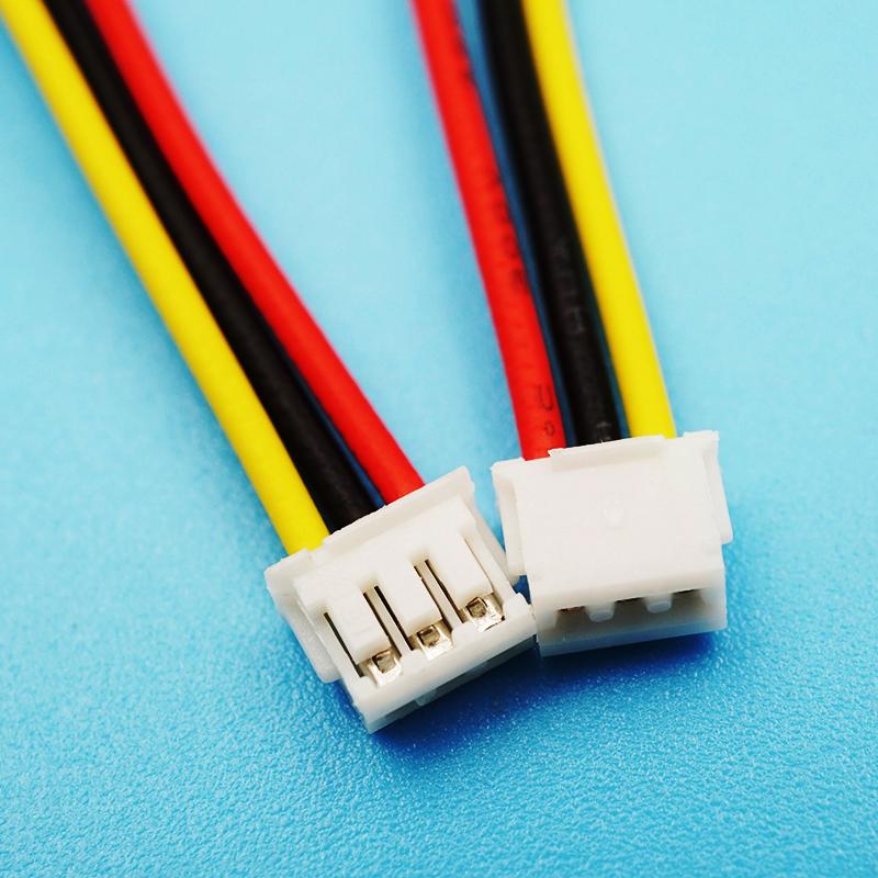 Изображение товара: 10pcs/lot 1.25mm Mini Micro JST Single Wire Male Plug Connector 3Pin 1.25 Terminal Wires Cables Socket 100mm DIY Line 28AWG