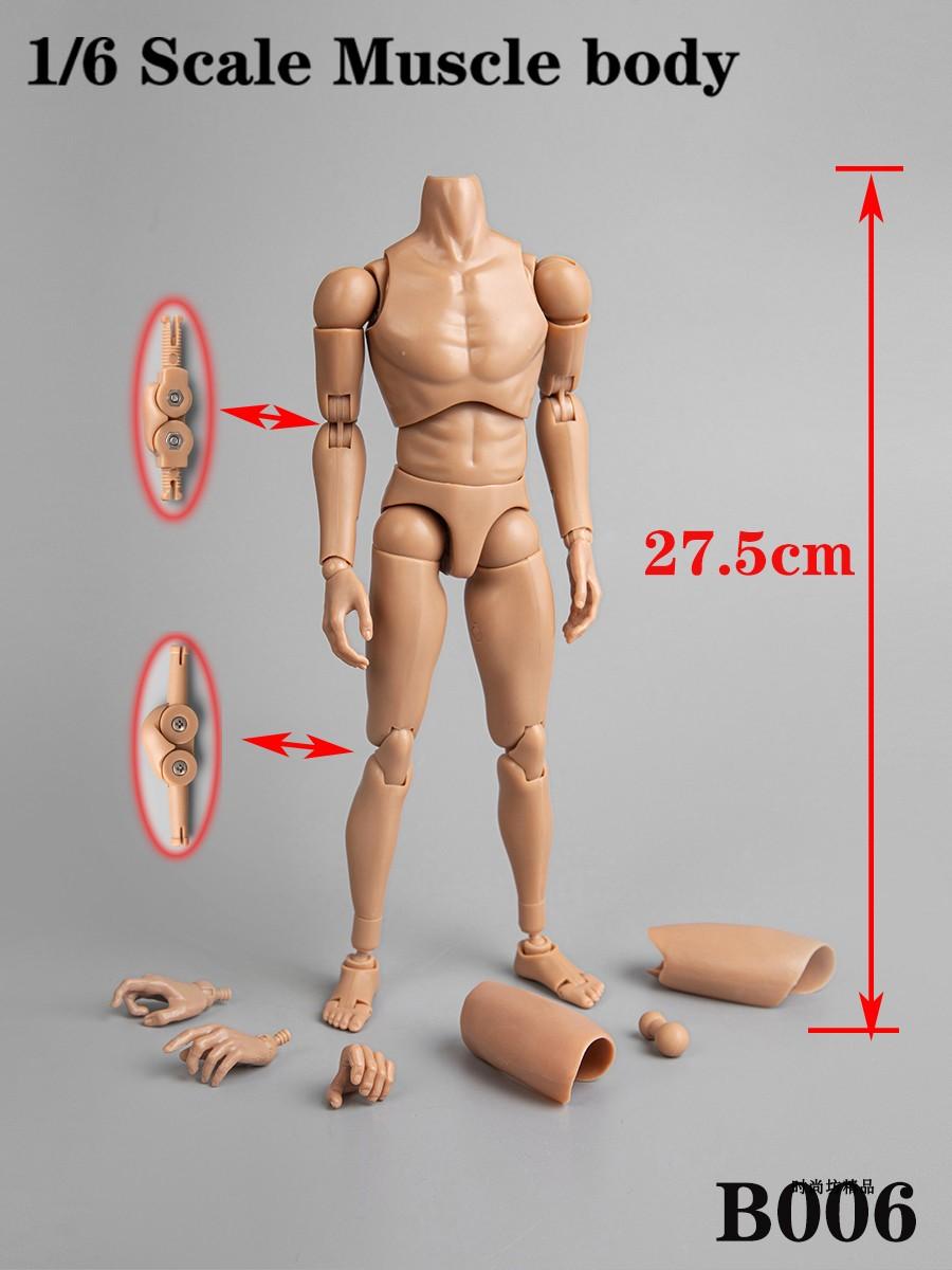 Изображение товара: Модель мужского тела с узкими плечами B001, модель для 12-дюймовой мужской головки, распродажа