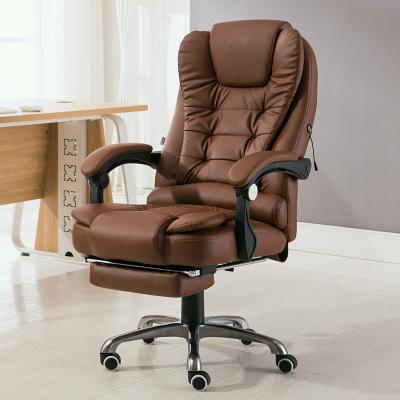 Изображение товара: Компьютерное игровое кожаное кресло с подставкой для ног, кресло для дома и офиса с массажным механизмом, эргономичное кресло для учебы