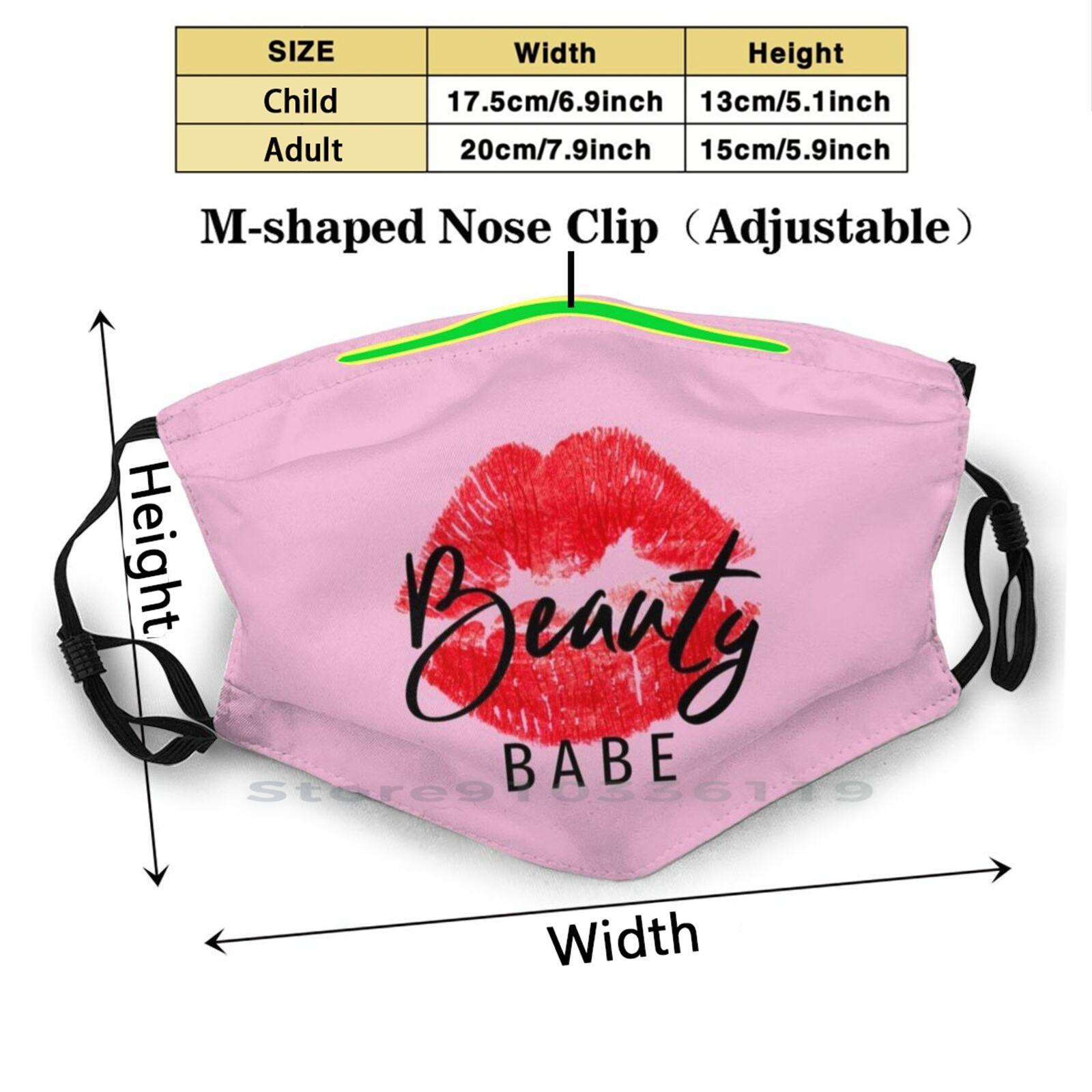 Изображение товара: Красота Babe губы рот многоразовые рот маска для лица с фильтрами Дети Красота Babe лицо салон красоты бизнес розовый девушки
