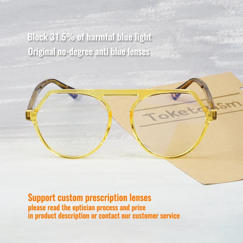 Изображение товара: Toketorism Модные женские простые очки для компьютера Bluelight блокирующие Оправа очков