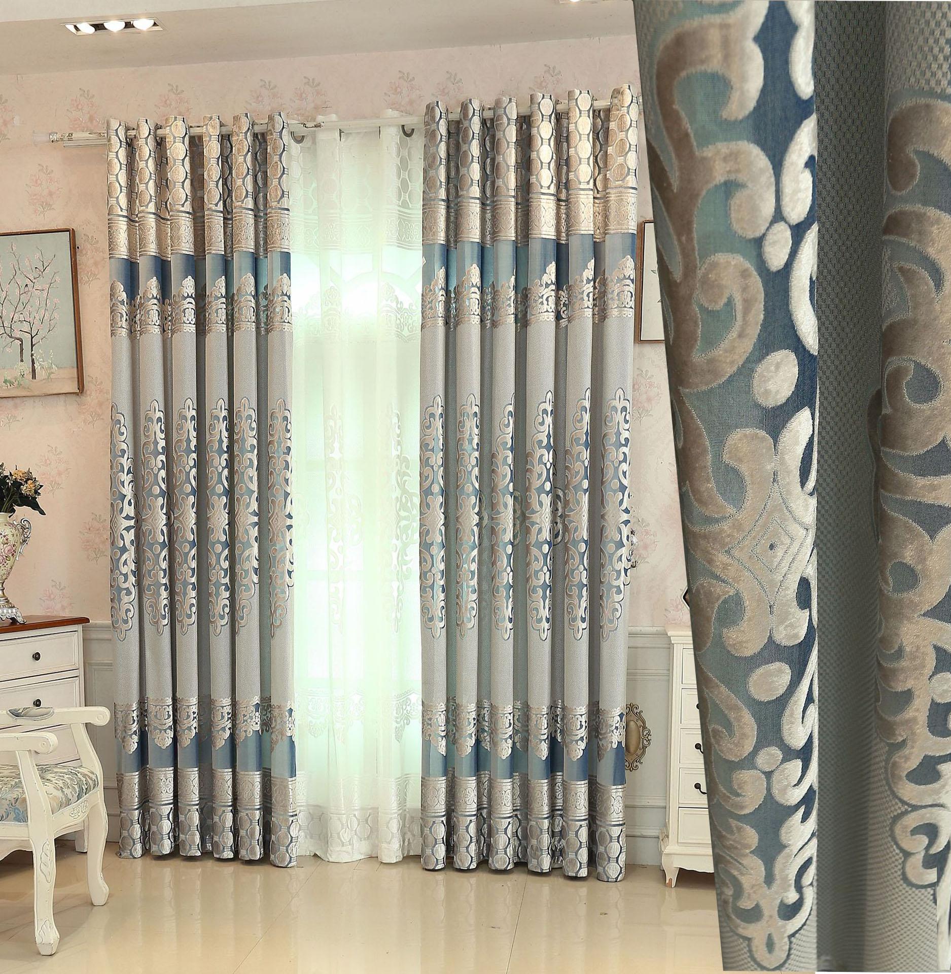 Изображение товара: Европейская роскошная вилла вышитые затемняющие шторы для гостиной Royal королевские шторы для спальни кухонные оконные шторы