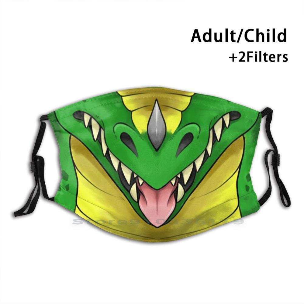Изображение товара: Дракон рот дизайн Пылезащитный фильтр смываемая маска для лица дети Катара Critter Droppings создание Дракон Wyvern Lindworm Snout