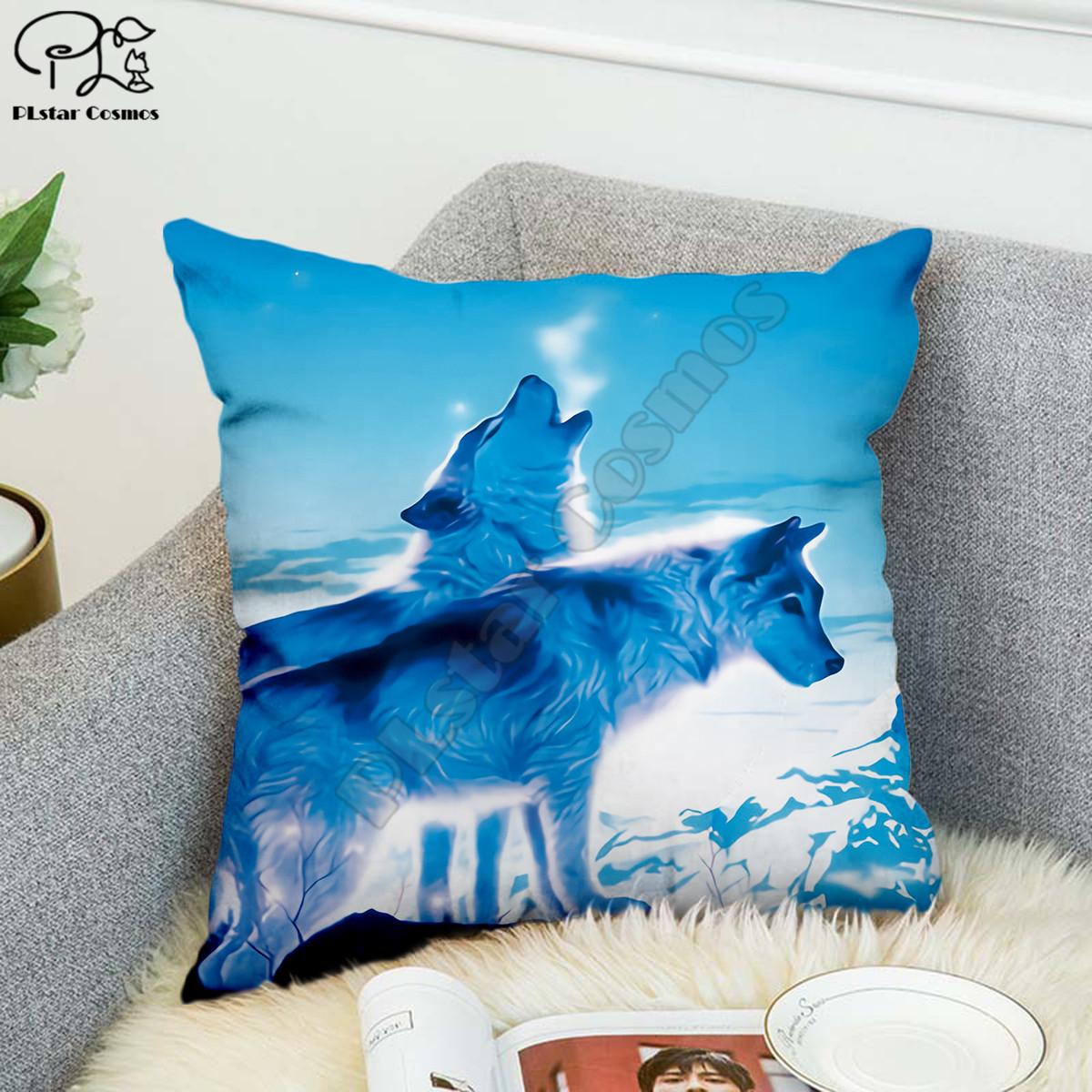 Изображение товара: Забавные Животные любовь Волк 3D наволочка для подушки полиэстеровый декоративный чехол для подушки s наволочка для подушки двухсторонняя печать Стиль-3