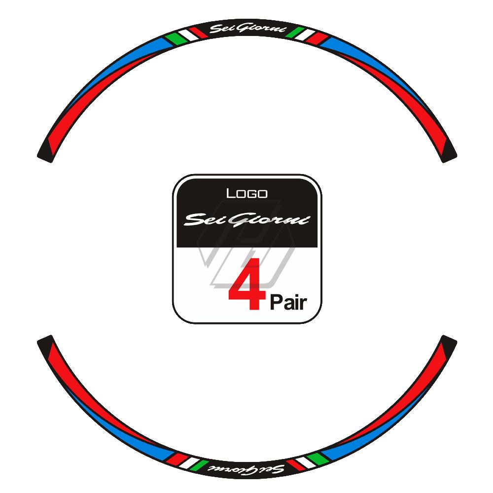 Изображение товара: Набор светоотражающих наклеек для скутера, 12 дюймов, чехол для Piaggio Vespa GTS 300 Sei days II Edition, наклейки с ободом
