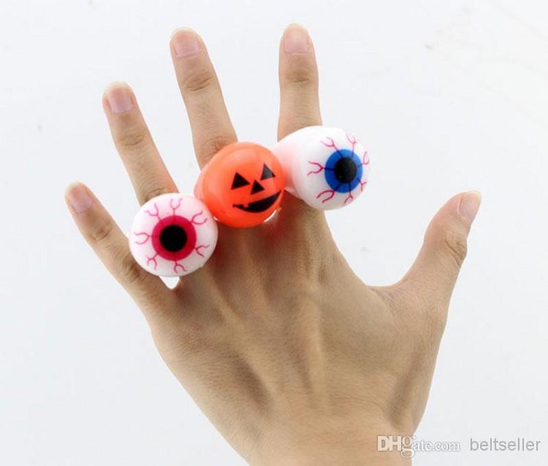 Изображение товара: Новинка, светодиодные игрушки на Хэллоуин, кольцо на палец, светящееся мягкое резиновое Мерцающее Кольцо, светящееся кольцо, товары для диджея