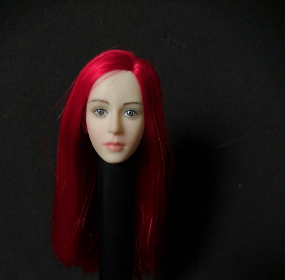 Изображение товара: 1/6 YMT027 красота посаженные волосы девушка голова лепить Fit 12 ''фигурку