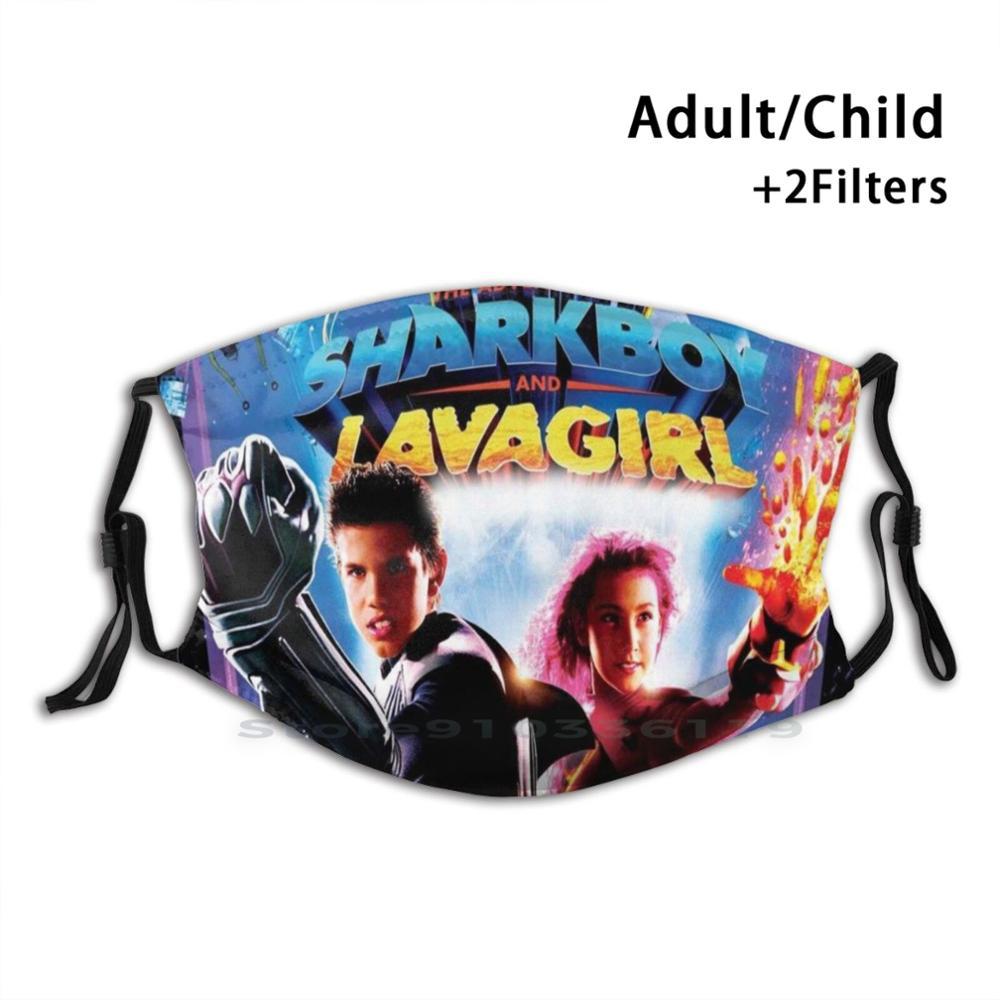 Изображение товара: Забавная моющаяся маска для лица Sharkboy и Lavagirl с фильтром для взрослых и детей лавагирл фильмы Лава вода акула дети