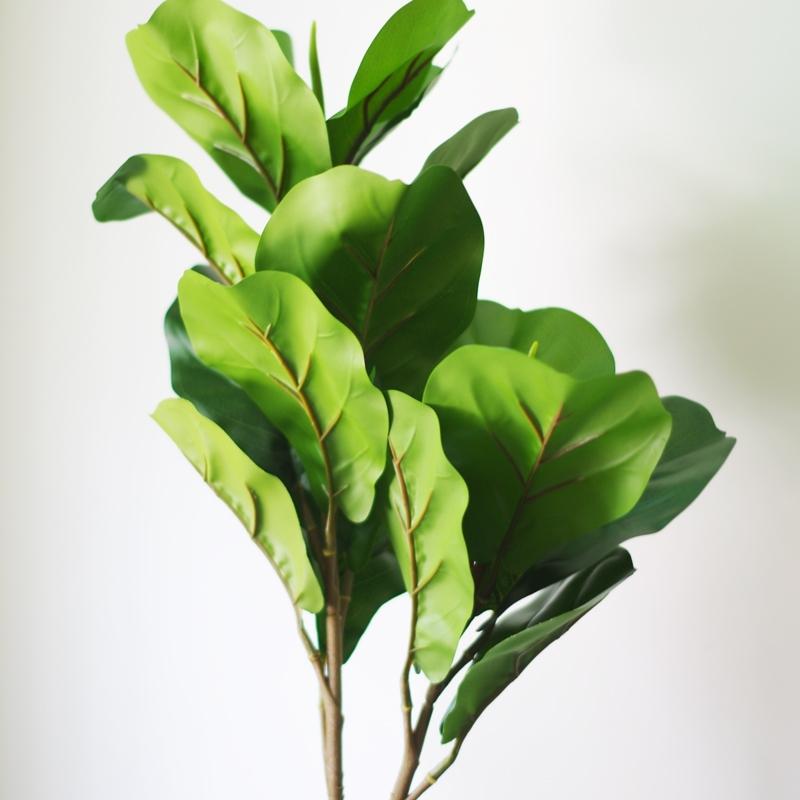 Изображение товара: 62 см, 2 вилки, большие искусственные фикусы, тропические пальмы, листья, искусственное растение на ощупь, пластиковые зеленые ветки деревьев для домашнего осеннего декора