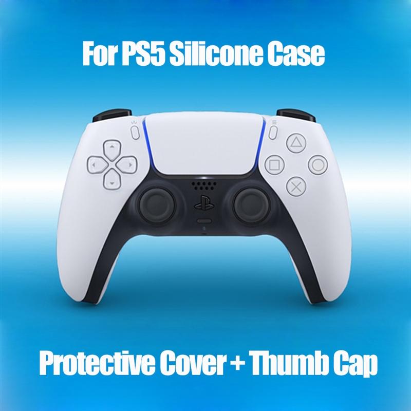 Изображение товара: Камуфляжный силиконовый чехол, защитный чехол, Стик для большого пальца, зажим для S-ony PS5