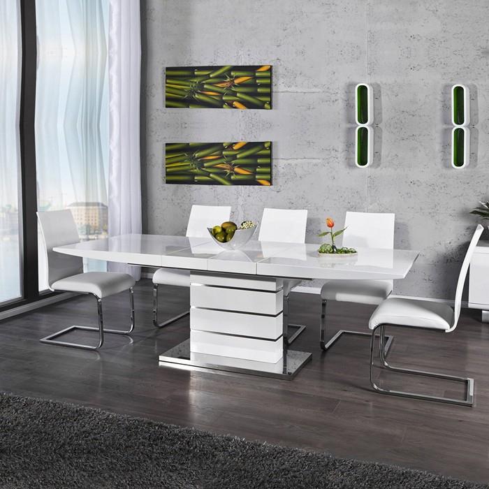 Изображение товара: Обеденный стол, деревянные столы, белые блестящие стены в скандинавском стиле 160/190/220 см