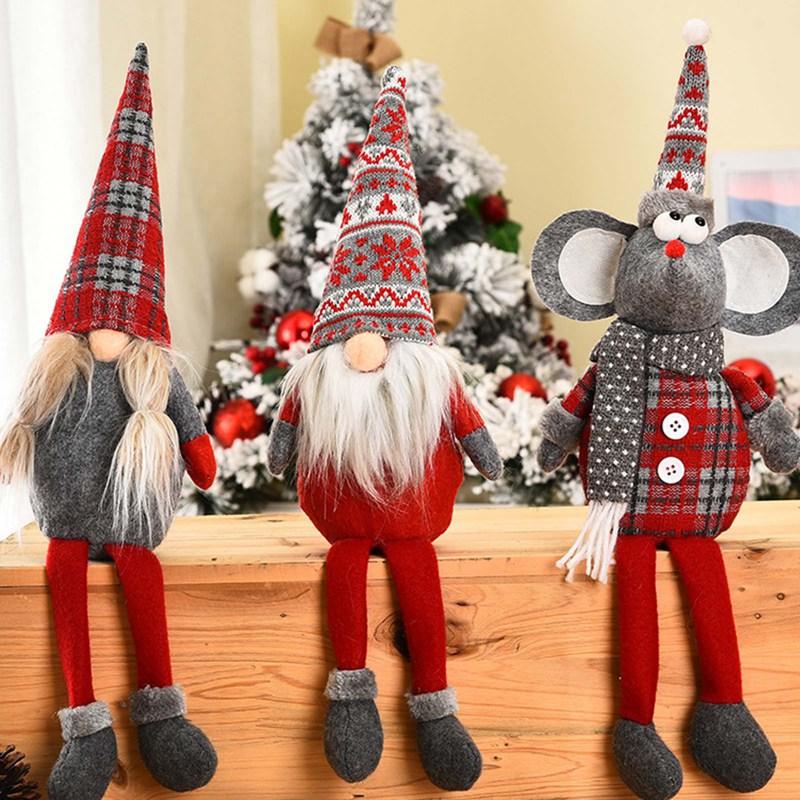 Изображение товара: Новогодние, рождественские большие украшения для окон, украшения для новогодней елки, игрушки для детей, домашний декор, инновационный Санта, снеговик