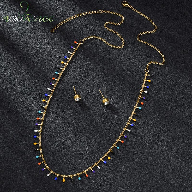 Изображение товара: Ожерелье женское Nextvance, многослойное ожерелье с разноцветными кулонами, день рождения дочери