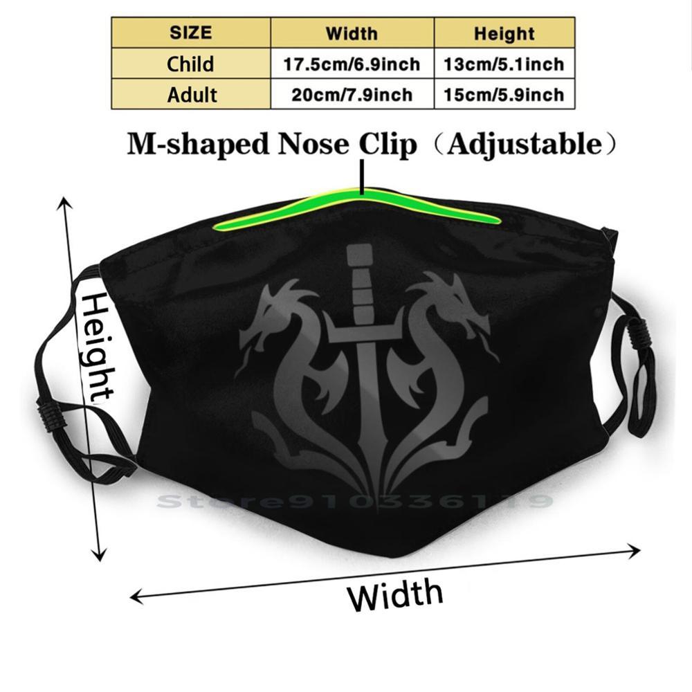 Изображение товара: Забавная моющаяся маска для лица Black Dragon Clan для взрослых и детей, с фильтром, Mortal Kombat, Боевая видеоигра, компьютерная консоль, фильм