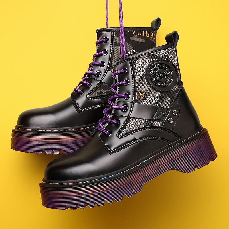 Изображение товара: Новинка 2020, высококачественные зимние ботильоны в парном стиле, уличные водонепроницаемые ботинки, модные мотоциклетные ботинки, уличные ботинки