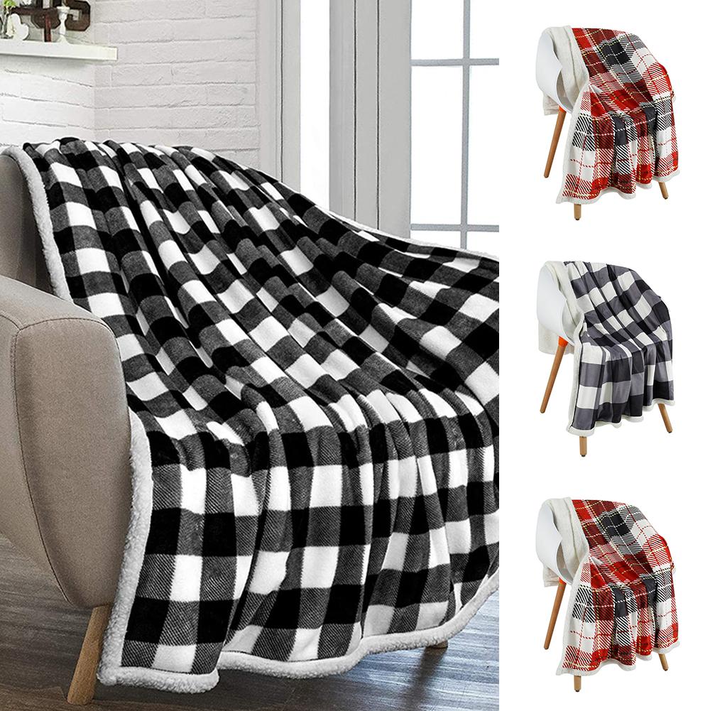 Изображение товара: Пледы, зимнее теплое Флисовое одеяло, s диван, стул, теплое плюшевое покрывало, покрывало для кровати, сетка, шерстяное одеяло, s Чехол