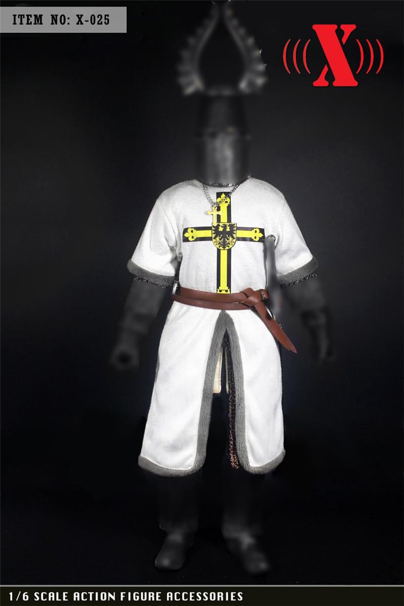Изображение товара: Женский мужской костюм-солдат, модель средневекового рыцаря, модель одежды для 12-дюймовой куклы Acton, Игрушечная модель