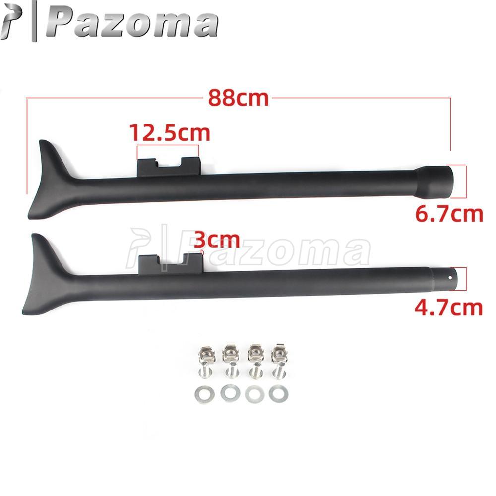 Изображение товара: Стальная выхлопная труба для мотоцикла с рыбьим хвостом, 33 дюйма, для Harley Touring dresbagger, правое входное отверстие 2-1/2 дюйма/левое входное отверстие 1-3/4 дюйма