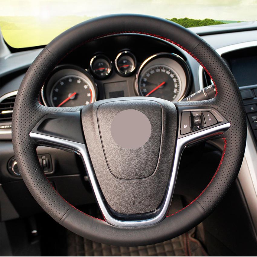 Изображение товара: Прошитая вручную черная искусственная кожа, противоскользящая искусственная кожа для Opel Astra (J) 2010-2015 Ampera 2012-2015 Meriva