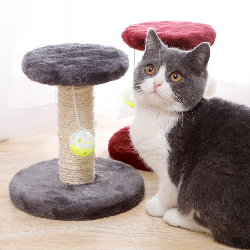Изображение товара: Когтеточка для кошек, 2-уровневая кошачья Когтеточка с шариком и мышкой, Когтеточка для кошек