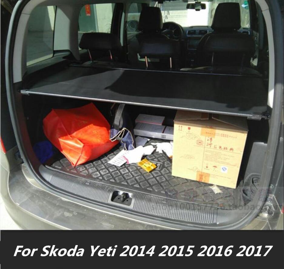Изображение товара: Высококачественная защитная накладка на задний багажник автомобиля для Skoda Yeti 2014 2015 2016 2017 2018 (черный, бежевый)