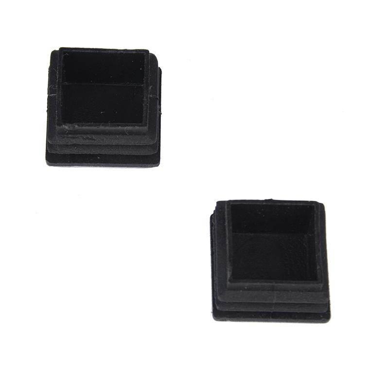 Изображение товара: 10 шт. черные пластиковые квадратные вставки для труб концевые заглушки 25 мм x 25 мм