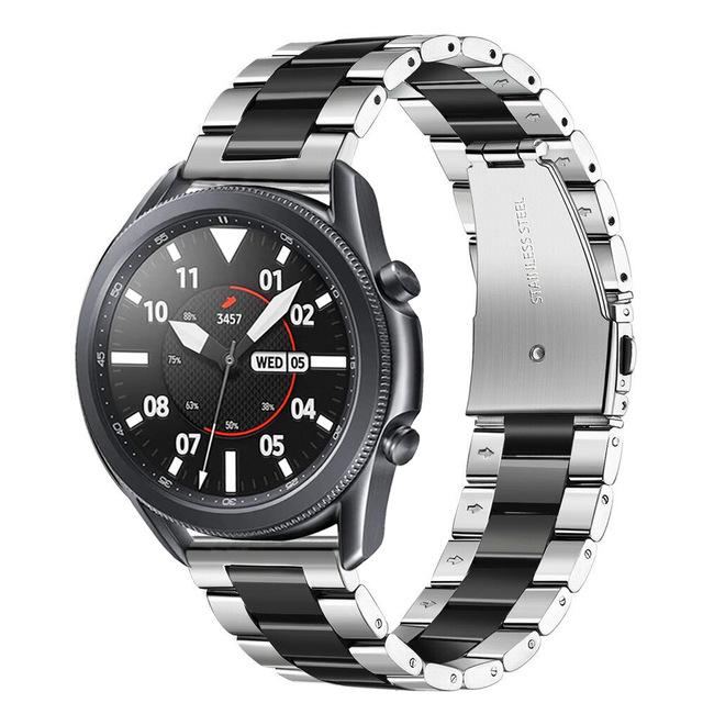 Изображение товара: Ремешок из нержавеющей стали для Samsung Galaxy Watch 3 45 мм, классический металлический браслет для Galaxy Watch 3 41 мм, браслет для наручных часов