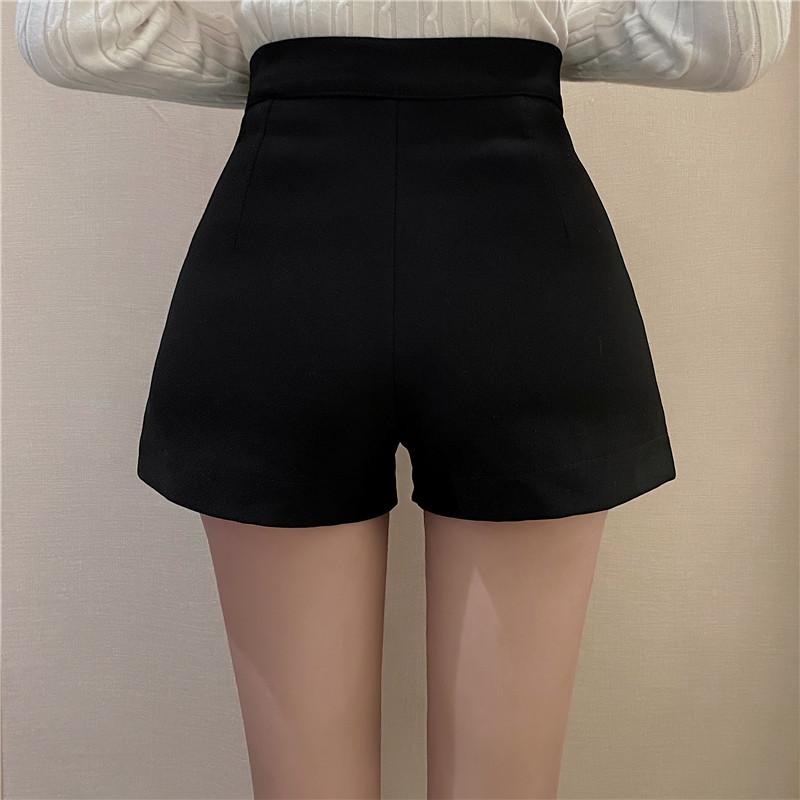 Изображение товара: Шорты женские с завышенной талией, модные повседневные приталенные штаны с широкими штанинами, в Корейском стиле, на весну-осень, 219B, зима 2021